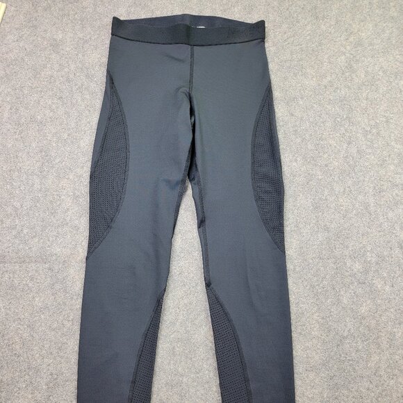 Nike Pro Hypercool Leggings Womens Size Small Black Mesh Panel Activewear - Picture 1 of 16